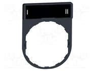 Description label; 22mm; Harmony XB4; black; plastic; Dim: 30x40mm SCHNEIDER ELECTRIC