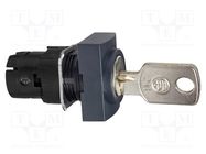 Switch: rotary with key; 16mm; Stabl.pos: 2; black; none; Pos: 2 SCHNEIDER ELECTRIC