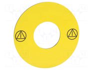 Warning plate; 16mm; Harmony XB6 SCHNEIDER ELECTRIC