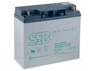 Re-battery: acid-lead; 12V; 18Ah; AGM; maintenance-free; 5kg SSB