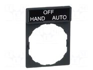 Description label; 22mm; Harmony XB4; black; plastic; Dim: 30x40mm SCHNEIDER ELECTRIC