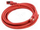 Patch cord; S/FTP; 6; stranded; Cu; LSZH; red; 3m; 27AWG HELUKABEL
