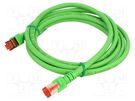 Patch cord; S/FTP; 6; stranded; Cu; LSZH; green; 2m; 27AWG HELUKABEL