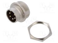 Connector: M16; socket; male; soldering; for panel mounting; PIN: 5 AMPHENOL