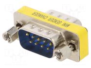 Transition: adapter; D-Sub 9pin male,both sides; gender changer CONNFLY