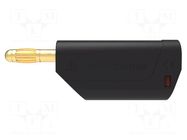 Connector: 4mm banana; plug; 32A; 30VAC; 60VDC; black; gold-plated SCHÜTZINGER