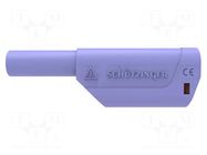 Connector: 4mm banana; plug; 32A; 1kV; violet; insulated; 2.5mm2 SCHÜTZINGER