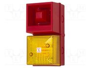 Signaller: lighting-sound; 48VDC; siren,flashing light; LED; IP65 CLIFFORD & SNELL