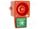 Signaller: lighting-sound; 24VDC; siren,flashing light; LED; IP66 CLIFFORD & SNELL