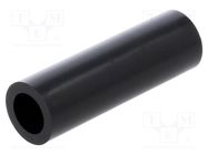 Spacer sleeve; cylindrical; polyamide; L: 50mm; Øout: 16mm; black DREMEC