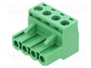 Pluggable terminal block; 5mm; ways: 4; straight; plug; female AMPHENOL ANYTEK