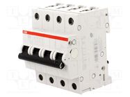 Circuit breaker; 230/400VAC; Inom: 0.5A; Poles: 4; Charact: D; 6kA ABB