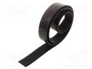 Tape: hook and loop; W: 25mm; L: 1m; Thk: 5.7mm; acrylic; black 3M