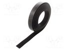 Tape: hook and loop; W: 25mm; L: 5m; Thk: 5700um; acrylic; black 3M