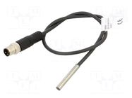 Sensor: inductive; OUT: PNP / NO; 0÷1.5mm; 10÷30VDC; Ø4; 0.3m; IP67 BALLUFF