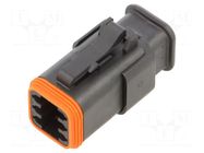 Connector: wire-wire; terminals, size 16; plug; female; AT; PIN: 6 AMPHENOL