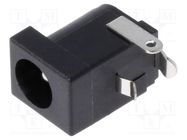 Connector: DC supply; socket; male; 6.3/2mm; on PCBs; THT; 5A; 20VDC GCT