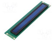 Display: OLED; alphanumeric; 40x2; Dim: 182x38.5x9.3mm; white DISPLAY ELEKTRONIK