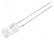LED; white cold; 5mm; blinking; 330÷500mcd; 120°; 3÷5VDC; 1.5Hz OPTOSUPPLY