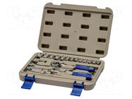 Wrench-set; 6-angles,socket spanner; 1/4"; 19pcs. IRIMO