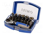 Wrench-set; 6-angles,socket spanner; 1/4"; 23pcs. IRIMO