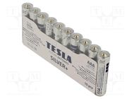 Battery: alkaline; 1.5V; AAA; non-rechargeable; Ø10.5x44.5mm TESLA BATTERIES