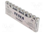 Battery: alkaline; AA; 1.5V; non-rechargeable; Ø14.5x50.5mm TESLA BATTERIES