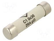 Fuse: fuse; 25A; 400VAC; gG; cylindrical,industrial; 9x36mm HAGER