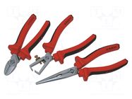 Kit: pliers; Cut: with side face; 3pcs. C.K