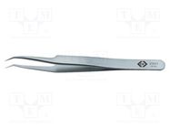 Tweezers; 115mm; for precision works; Blades: curved,narrowed C.K