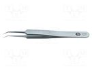 Tweezers; 110mm; for precision works; Blades: curved,narrowed C.K