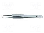 Tweezers; 110mm; for precision works; Blades: curved,narrowed C.K