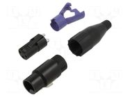 XLR connector METAL PLUG STR CORD      3 SKT AMPHENOL