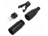 XLR connector METAL PLUG STR CORD      3 PIN AMPHENOL
