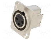 Connector: XLR; socket; female; AX; 15A; 133V; PIN: 3; IP40; soldering AMPHENOL