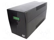 Power supply: UPS; 1.2kW; 2kVA; 207÷253V; 380x158x198mm; 9Ah GREEN CELL