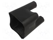 Cable breakout; 98/28.4mm; black; AK; No.of term: 2 RADPOL