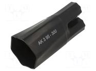Cable breakout; 75/32mm; black; Diam.after shrinking: 31/14mm; AK RADPOL