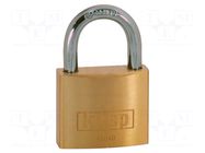 Padlock; shackle; brass; Protection: low (level 3); A: 40mm; B: 22mm KASP