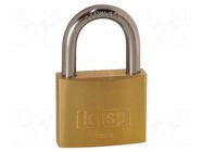 Padlock; shackle; brass; Protection: medium (level 6); A: 50mm KASP