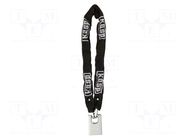 Padlock and chain; shackle; steel; Protection: high (level 13) KASP