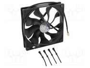 Fan: DC; axial; 12VDC; 140x140x25mm; 22.19dBA; HDB; 600÷1300rpm Akasa