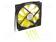 Fan: DC; axial; 12VDC; 140x140x25mm; 26.01dBA; HDB; 600÷1600rpm Akasa