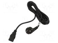 Cable; 3x1mm2; PVC; 5m; black; 250V; Core: OFC; trapezoidal AKYGA
