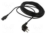 Cable; 3x1mm2; PVC; 3m; black; 10A; 250V; Core: Cu; trapezoidal AKYGA