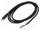 Cable; service; wires,USB B micro plug; 1m; black; 10W; 2A; 5V AKYGA
