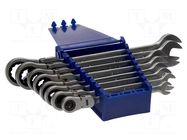 Wrench-set; combination spanner,with ratchet,with joint; 8pcs. IRIMO