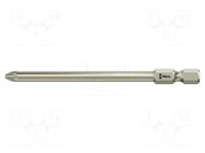 Screwdriver bit; Pozidriv®; PZ2; Overall len: 89mm WERA