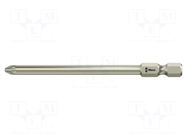 Screwdriver bit; Pozidriv®; PZ2; Overall len: 89mm WERA