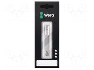 Holder; HEX 1/4"; Overall len: 75mm; Mounting: 1/4" (F6,3mm) WERA
